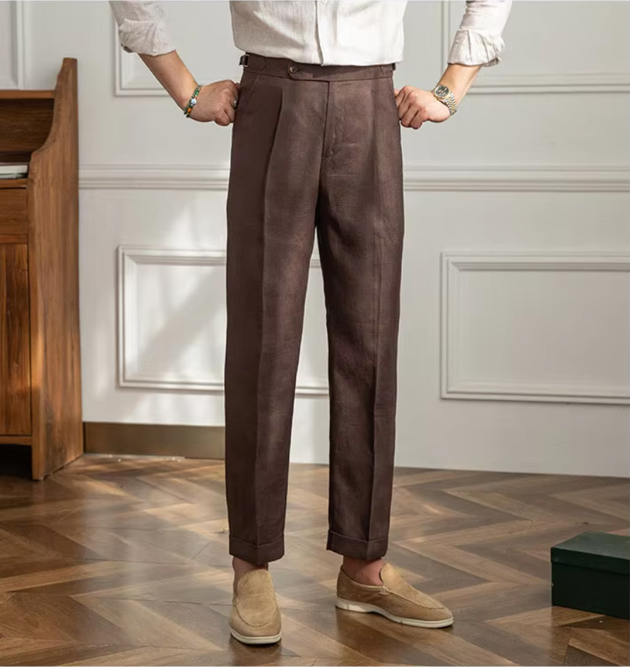 ALBERTO PLEATED TROUSERS