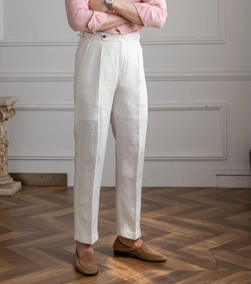 ALBERTO PLEATED TROUSERS