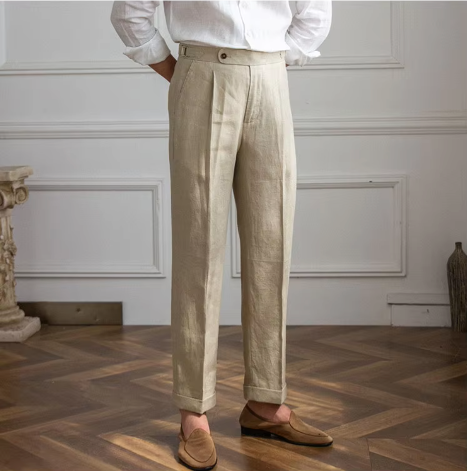 ALBERTO PLEATED TROUSERS