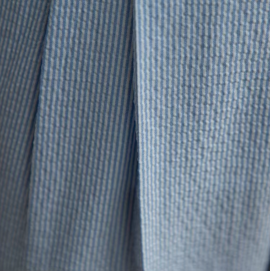 FIORI PLEATED SEERSUCKER TROUSERS