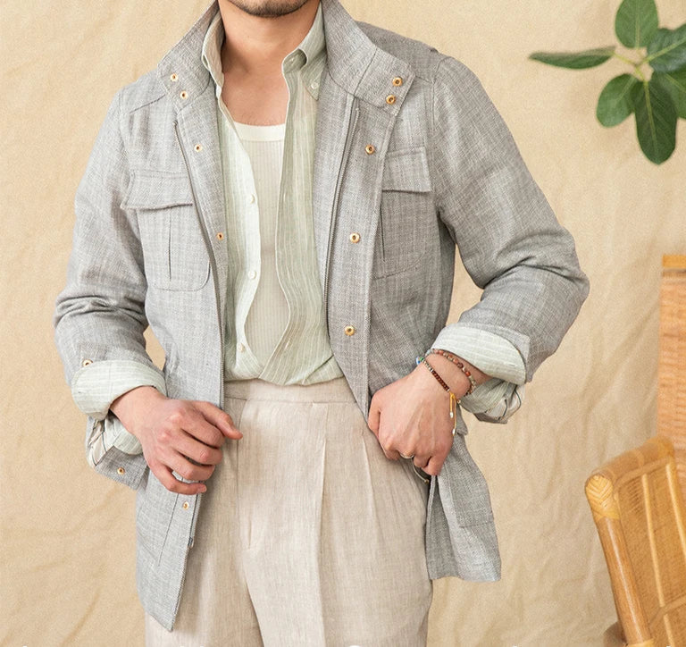 SALERNO HERRINGBONE FIELD JACKET