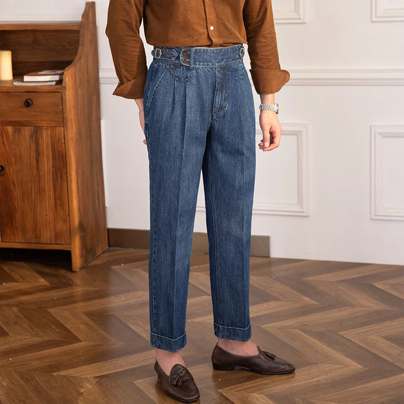 GIANCARLO PLEATED JEANS