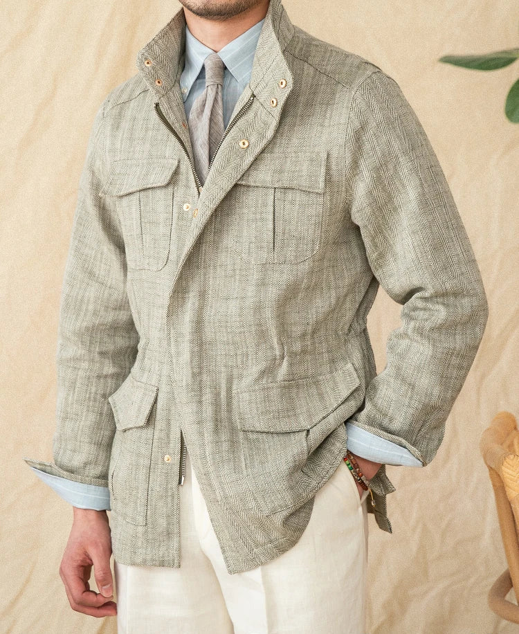SALERNO HERRINGBONE FIELD JACKET