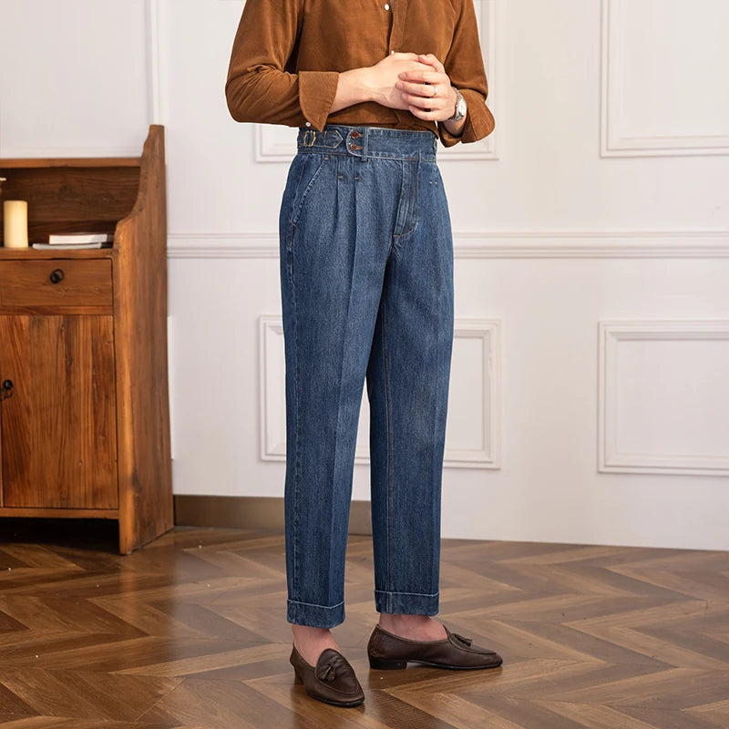 GIANCARLO PLEATED JEANS