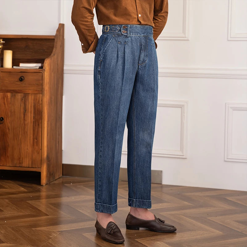 GIANCARLO PLEATED JEANS