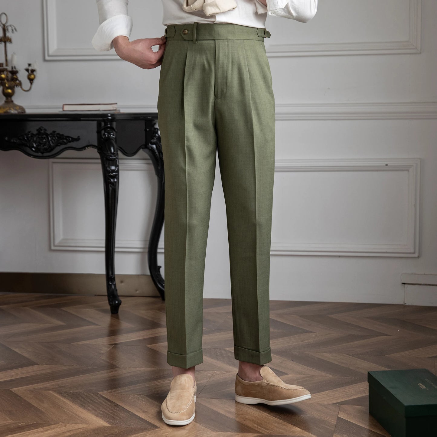 LUCIANO PLEATED TROUSERS
