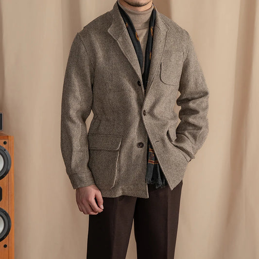 PIEMONTE HERRINGBONE FIELD JACKET