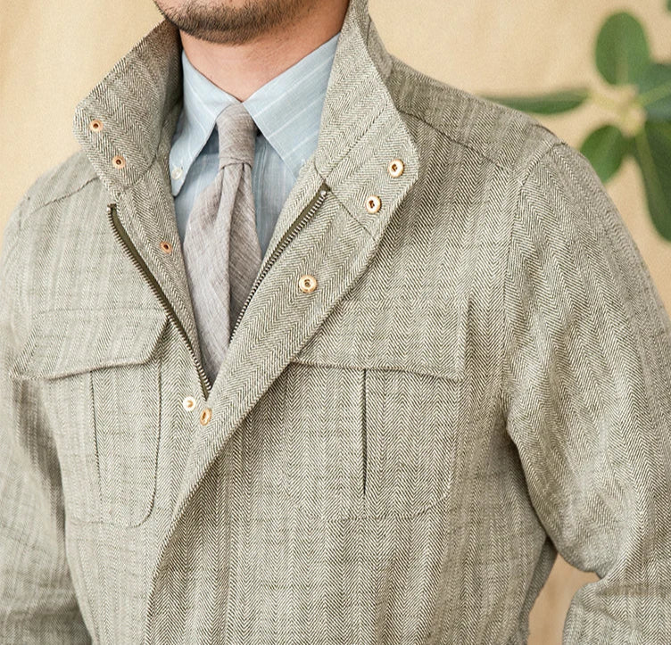 SALERNO HERRINGBONE FIELD JACKET
