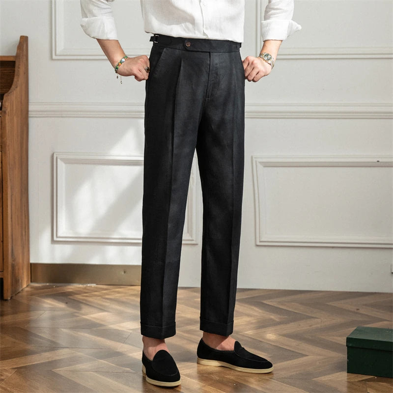 ALBERTO PLEATED TROUSERS