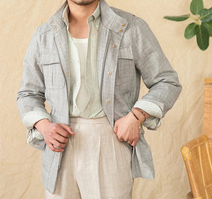 SALERNO HERRINGBONE FIELD JACKET