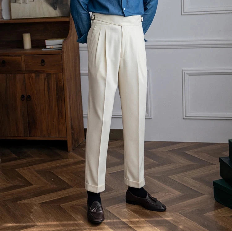 MARCO PLEATED TROUSERS