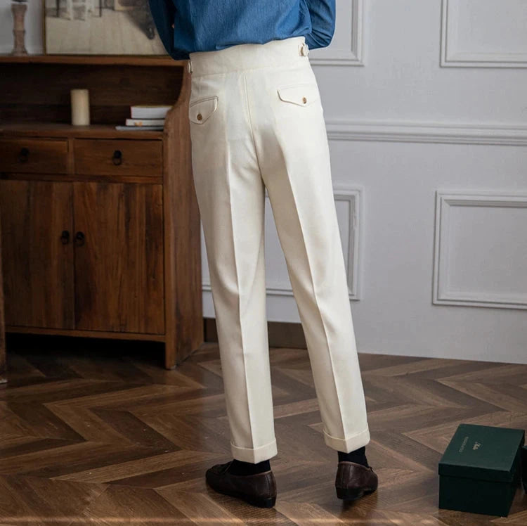 MARCO PLEATED TROUSERS