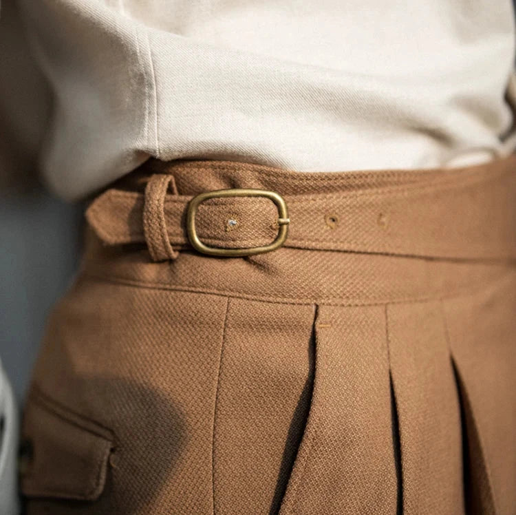 MARCO PLEATED TROUSERS