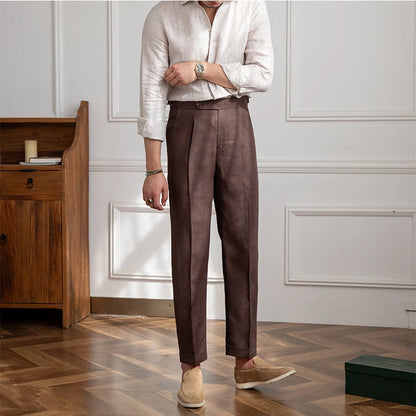 ALBERTO PLEATED TROUSERS